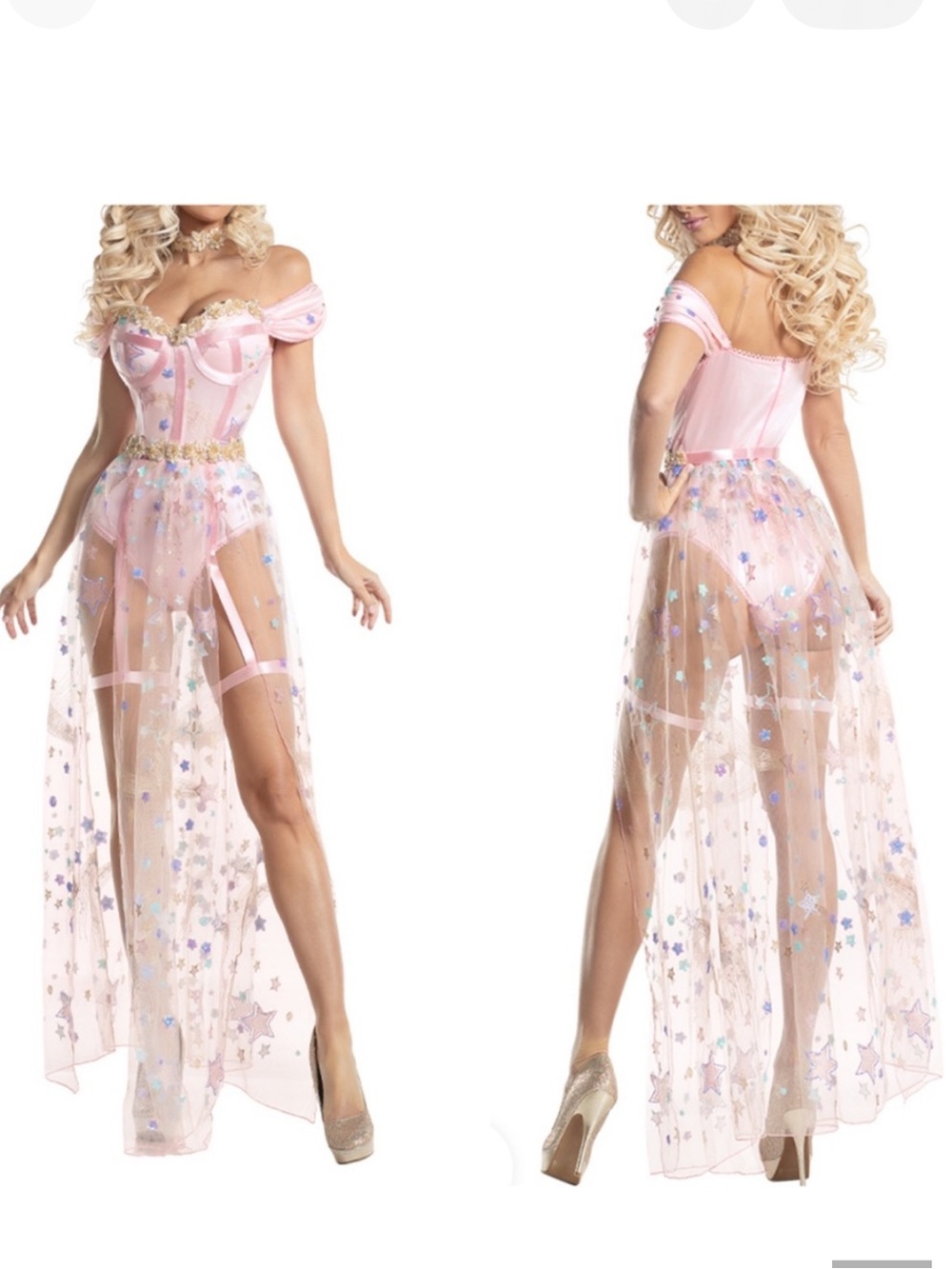 Party King Cosmos Goddess Adult Halloween Costume Cosplay Size Medium NWOT